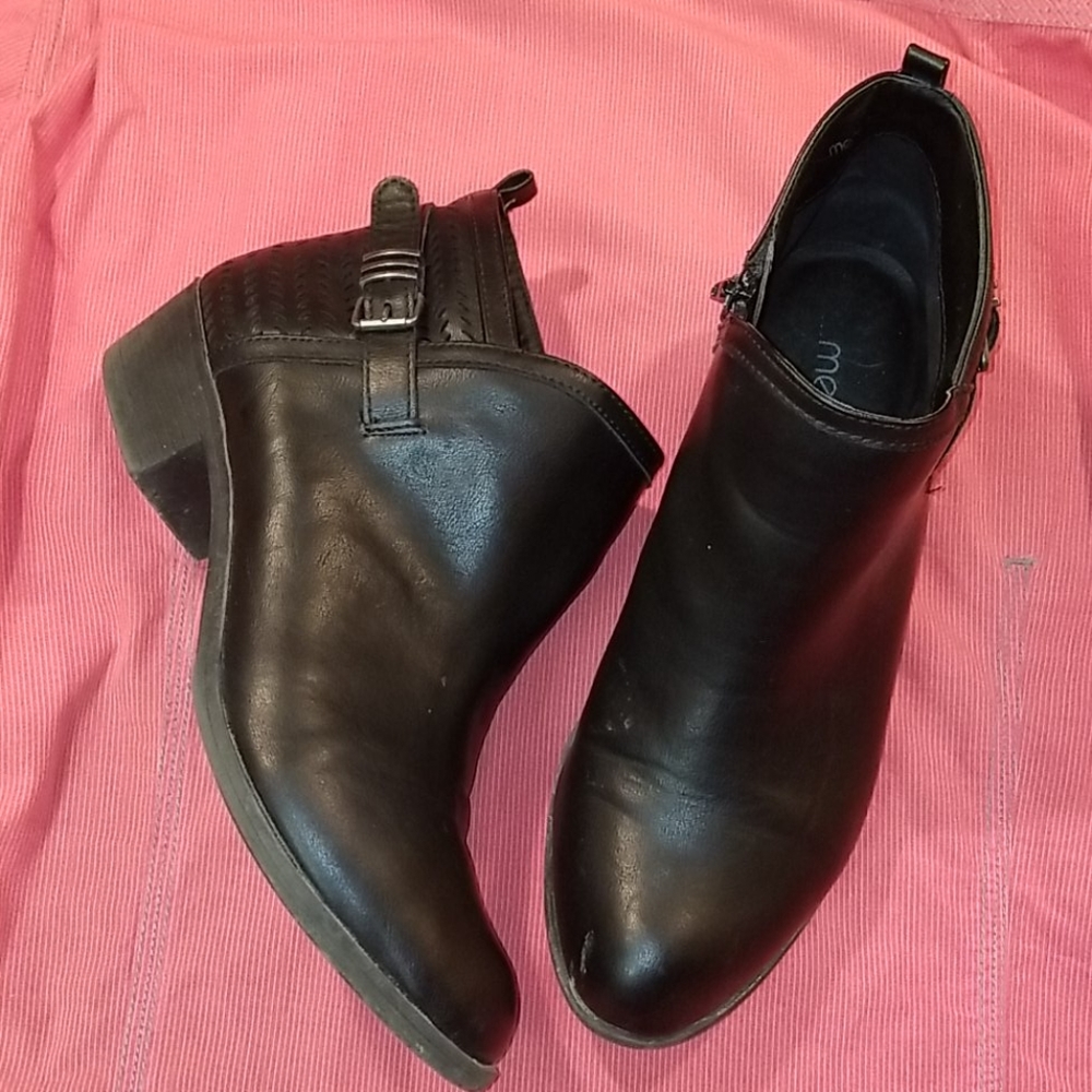 Worn ankle boots, brand me too